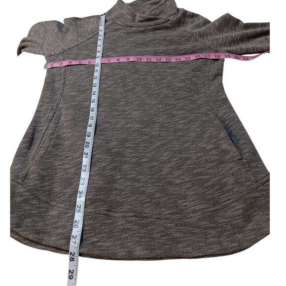 Prana Calexa Tunic Sweatshirt Top S Pockets Active Leisure Organic Cotton Gray‎ - Picture 6 of 8